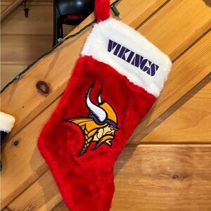 Vikings Red Holiday Stocking